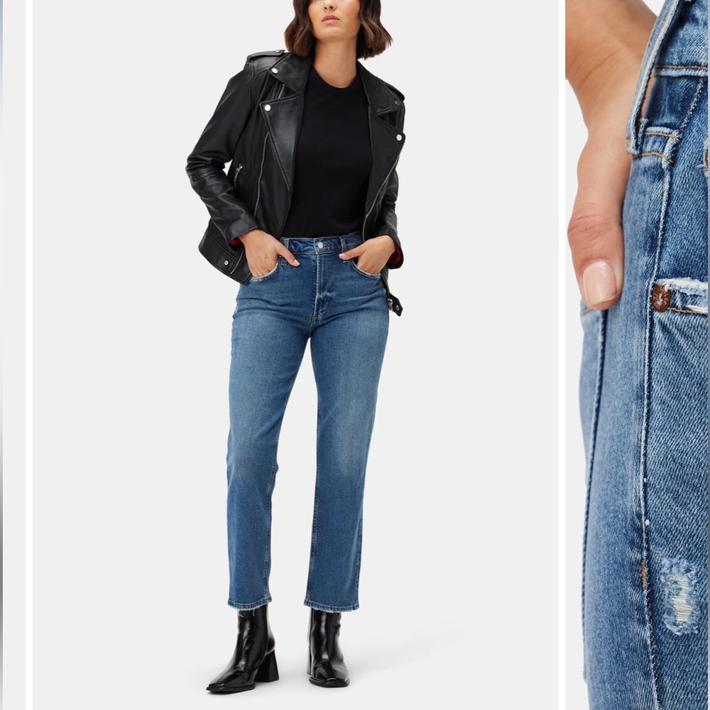 AGOLDE Kye Mid Rise Straight Crop Jean